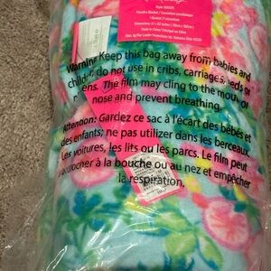 Lilly Pulitzer Vibrant Pink and Blue Blanket